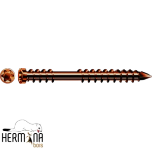 Vis Spax D terrasse bois inox A2 finition antique 5 x 60 mm – Filetage 26