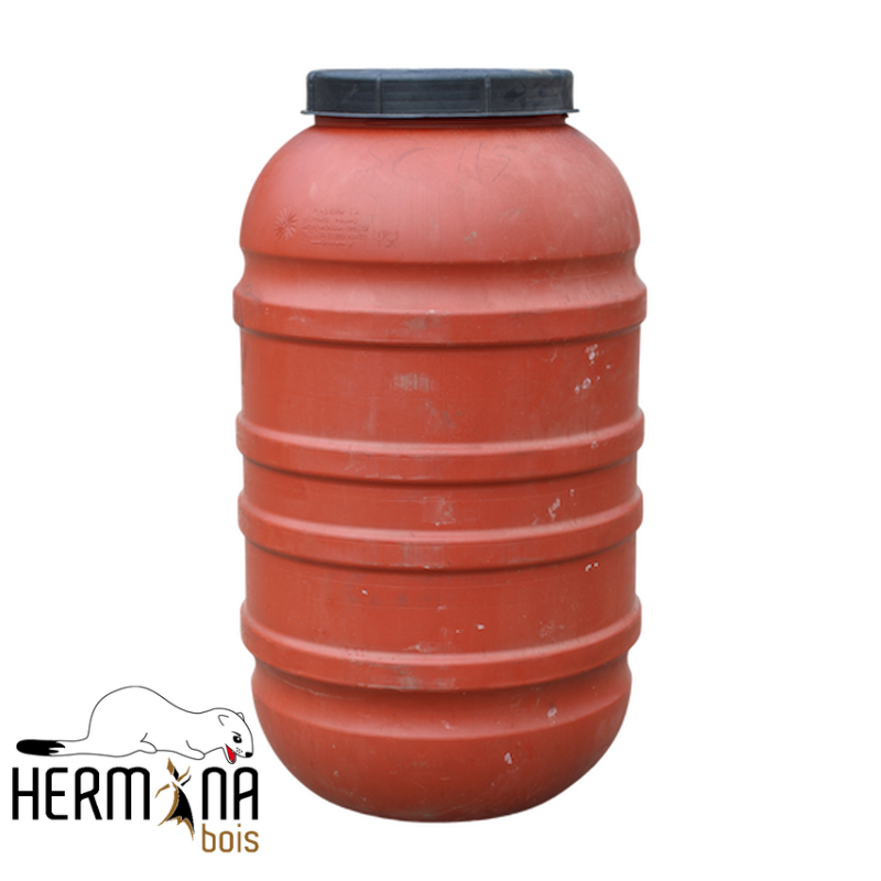 Fût plastique rouge 220 L – Qualité alimentaire – 100 % hermétique